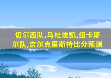 切尔西队,马杜埃凯,纽卡斯尔队,吉尔克里斯特比分预测